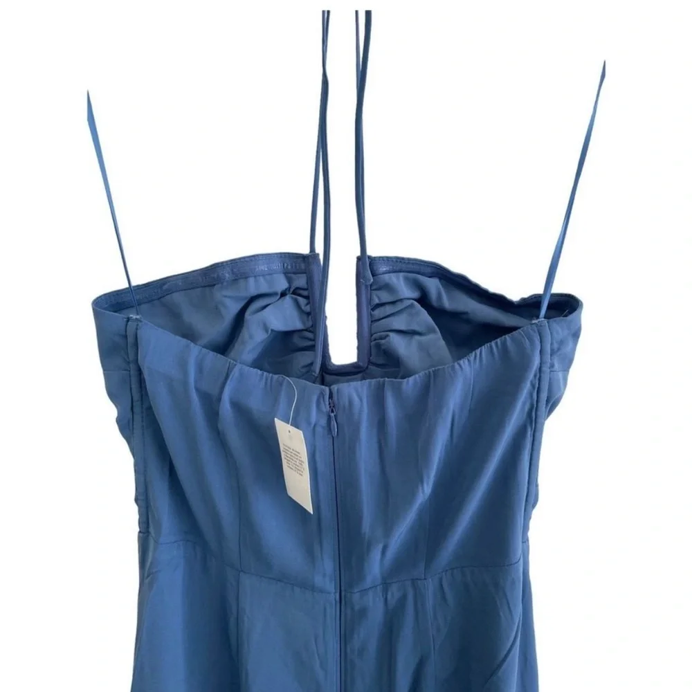 NWT Abercrombie & Fitch Halter Maxi Dress Cornflower Blue XSMALL Tall